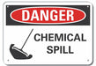 Alum Chemicals Danger Sign 7x10in Alum