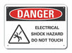 Rflctv Electr Hazard Danger Sign 10x14in