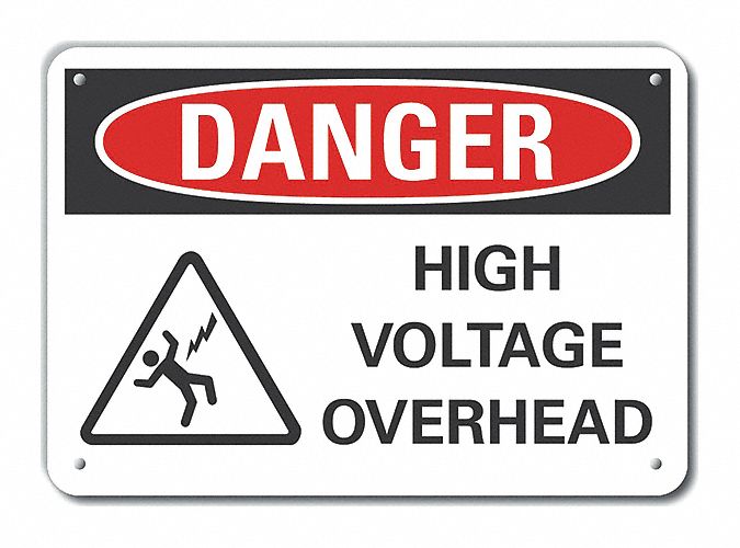 High Voltage Danger Sign 7x10in Plastic