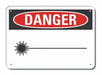 Danger Sign 7 in x 10 in Aluminum