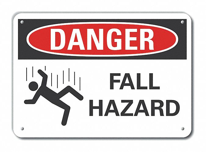 Danger Sign 7 in x 10 in Aluminum