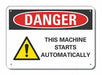 Mach Operation Danger Sign 7x10in Plastc