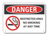 Alum No Smoking Danger Sign 10x14in Alum