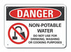 Rflct Potable Water Danger Sign 7x10in