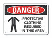 Alum PPE Danger Sign 10x14in Alum