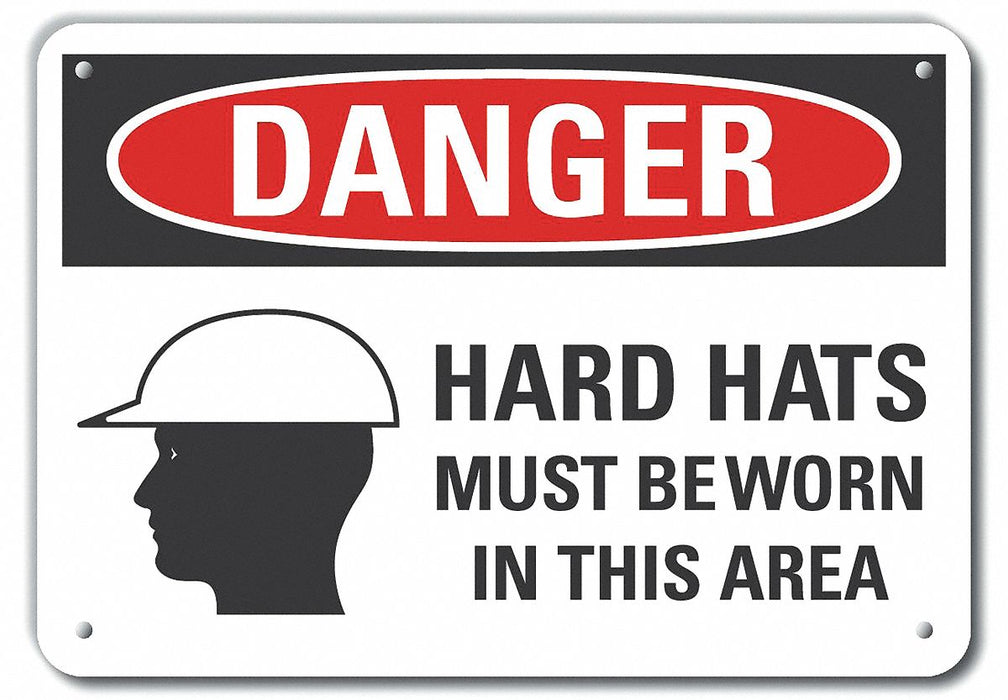 Danger Sign 7 in x 10 in Aluminum