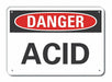 Alum Acid Danger Sign 7x10in Alum