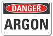 Argon Danger Sign 10inx14in Plastic