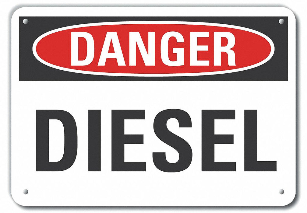 Diesel Danger Sign 10inx14in Plastic