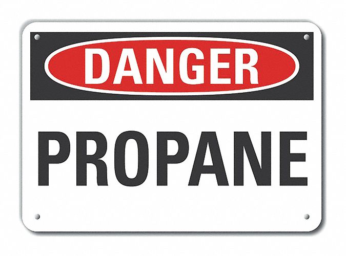 Propane Danger Sign 7x10in Plastic