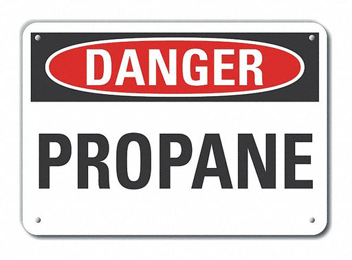Alum Propane Danger Sign 10x14in Alum