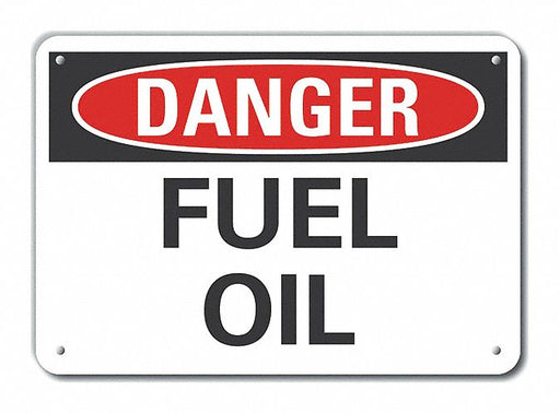 Alum Fuel Mtrl Danger Sign 7x10in Alum