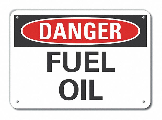 Alum Fuel Mtrl Danger Sign 10x14in Alum
