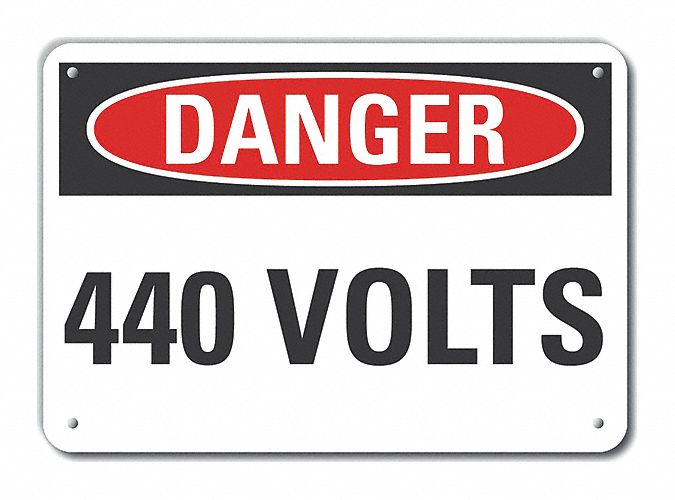 Rflct Voltage Danger Sign 7x10in Alum