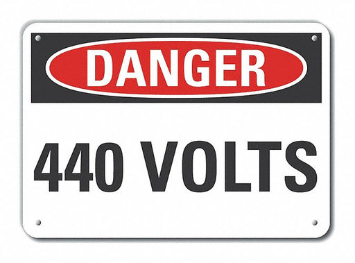 Alum Voltage Danger Sign 10x14in Alum