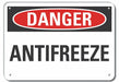 Alum Antifreeze Danger Sign 10x14in Alum