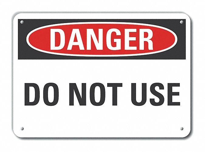 Accident Prevention Danger Sign 7x10in