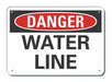 Water Line Danger Sign 10inx14in Alum