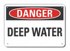 Alum Water Safety Danger Sign 7x10in