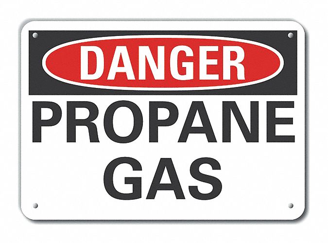 Propane Danger Sign 10inx14in Aluminum