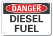 Rflct Diesel Danger Sign 10x14in Alum