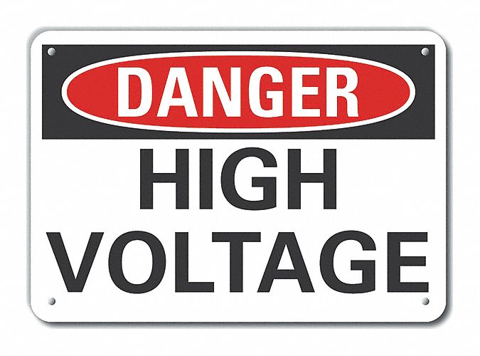 Danger Sign 7 in x 10 in Aluminum