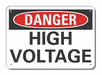 High Voltage Danger Sign 10x14in Plastic