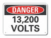 Voltage Danger Sign 10x14in Plastic