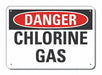 Rflct Chlorine Danger Sign 7x10in Alum
