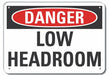 Rflctv Low Clearance Danger Sign 10x14in