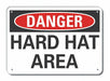 Rflctv Hard Hat Danger Sign 10x14in Alum
