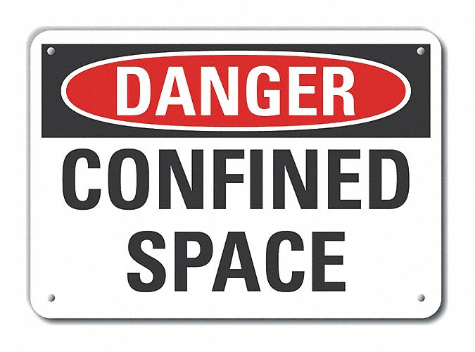 Danger Sign 7 in x 10 in Aluminum