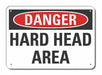 Rflctv Hard Hat Danger Sign 7x10in Alum