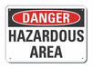 Rflct Hzrd Area Danger Sign 10x14in Alum