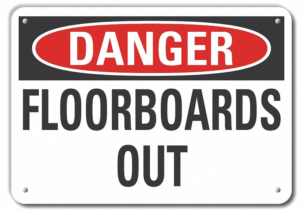 Accident Prevention Danger Sign 10x14in
