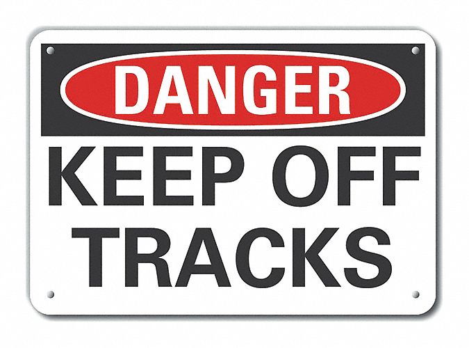 Alum Keep Off Danger Sign 7x10in Alum