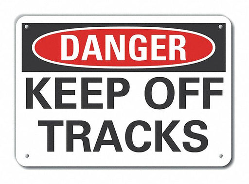 Alum Keep Off Danger Sign 10x14in Alum