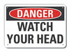 Rflct Overhead Clrnc Danger Sign 10x14in