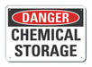 Alum Chemicals Danger Sign 10x14in Alum