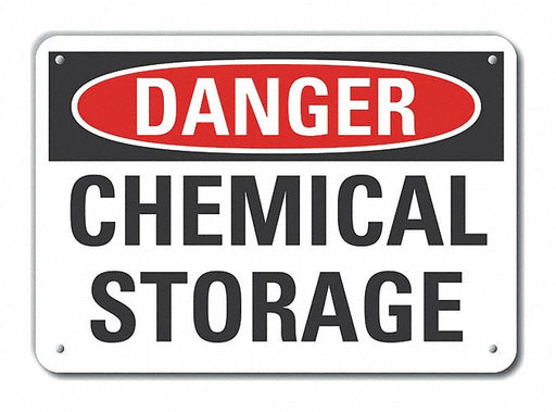 Alum Chemicals Danger Sign 10x14in Alum