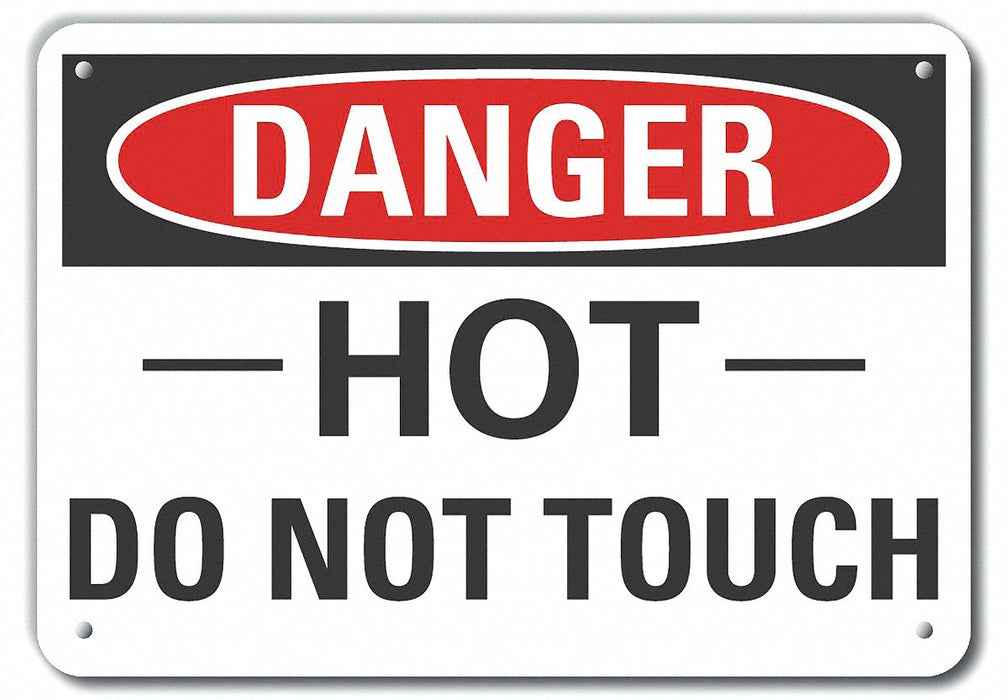 Danger Sign 7 in x 10 in Aluminum