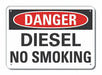 Diesel Danger Sign 7x10in Plastic