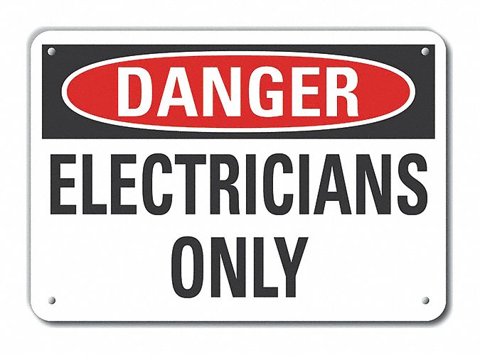 Elec Equipmt Danger Sign 10x14in Plastic