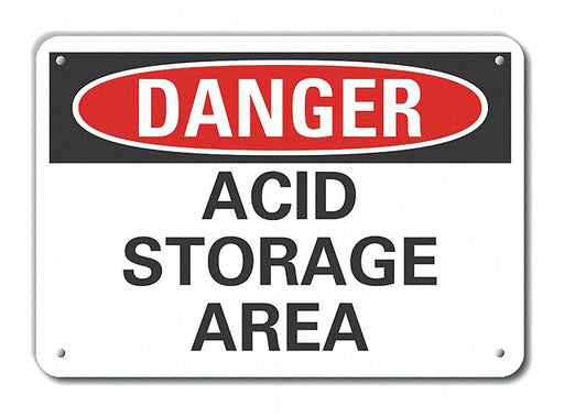 Alum Acid Danger Sign 10x14in Alum
