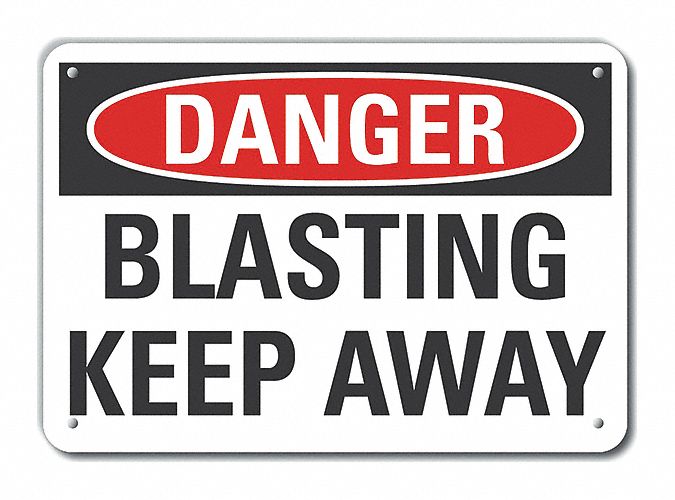 Danger Sign 7 in x 10 in Aluminum