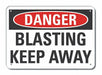 Rflct Blasting Area Danger Sign 10x14in
