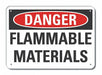 Flammable Mtrl Danger Sign 10x14in Alum