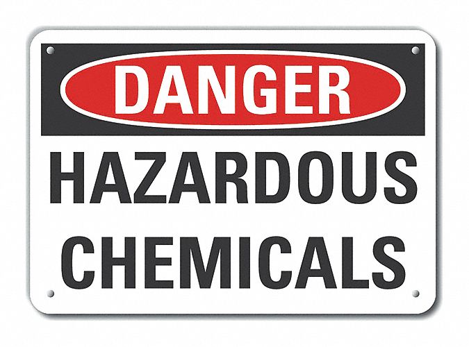 Danger Sign 7 in x 10 in Aluminum