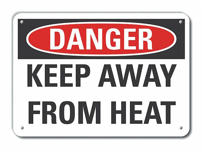 Danger Sign 7 in x 10 in Aluminum