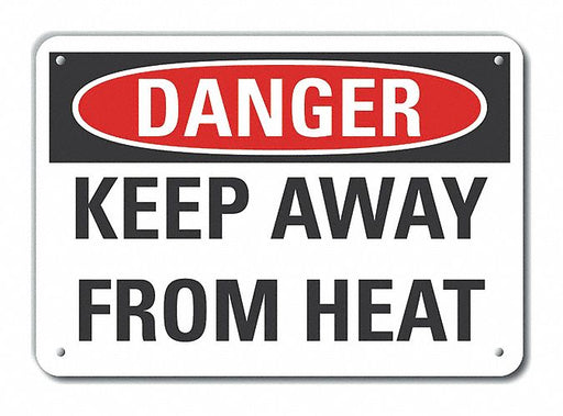 Alum Keep Away Danger Sign 10x14in Alum